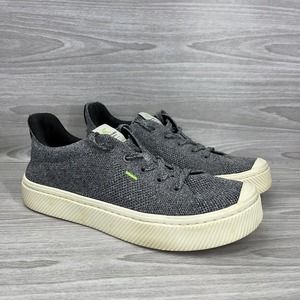 Cariuma Shoes Womens Size 7.5 Gray IBI Low Knit Bamboo Lace Grey Sneaker…